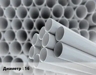 Труба ПВХ, поливинилхлорид 16 темное дерево